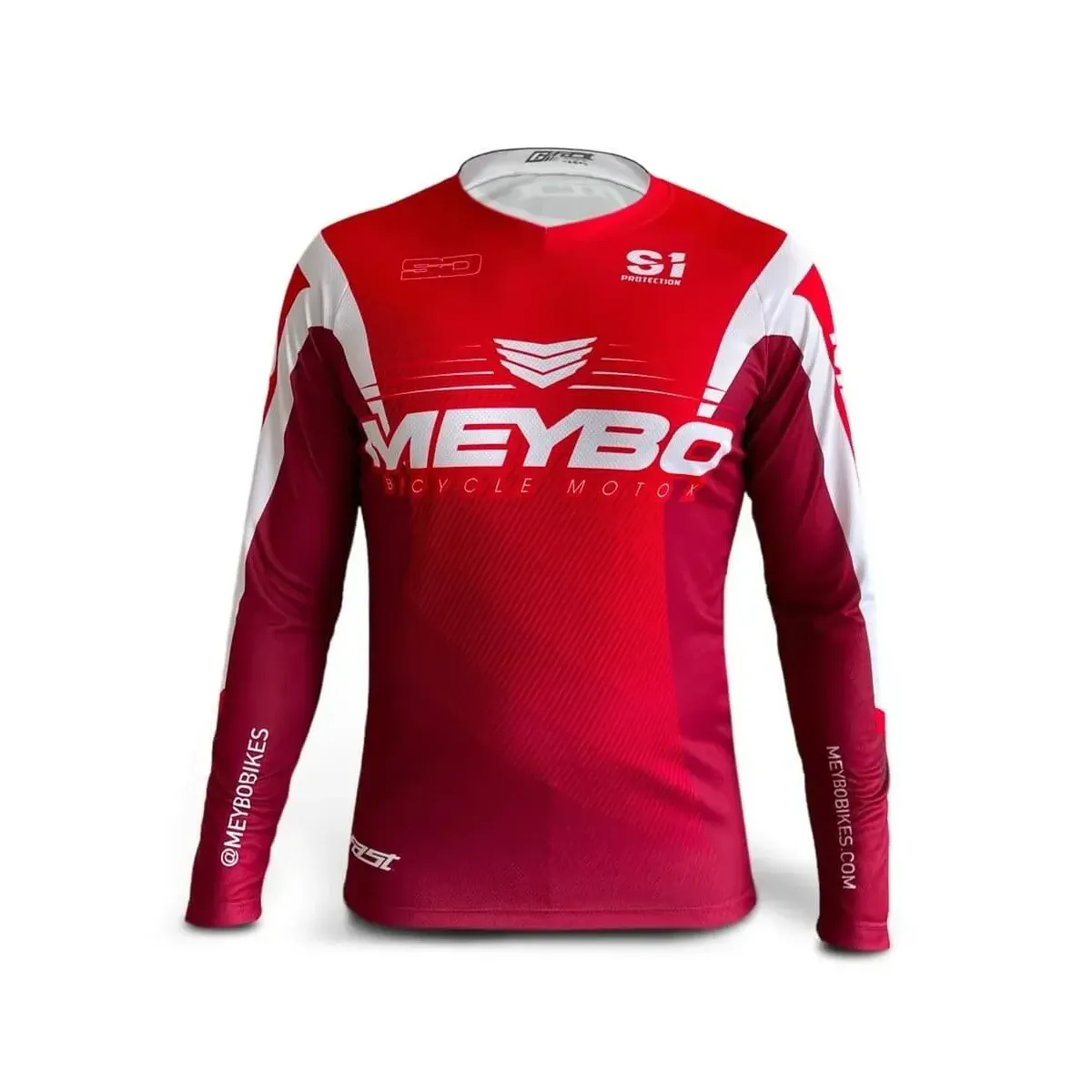 Meybo Race Jersey V6 SlimFit Red/White - Adult Large