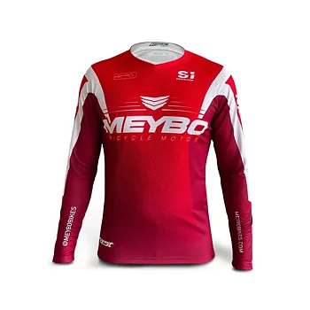 Meybo Race Jersey V6 SlimFit Red/White - Adult Large