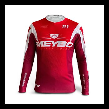 Meybo Race Jersey V6 SlimFit Red/White - Adult XX-Large