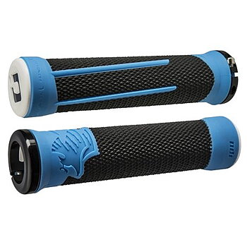 ODI AG-2 Signature V2.1 Lock-On Grips - Black/Blue w/ Black Clamps