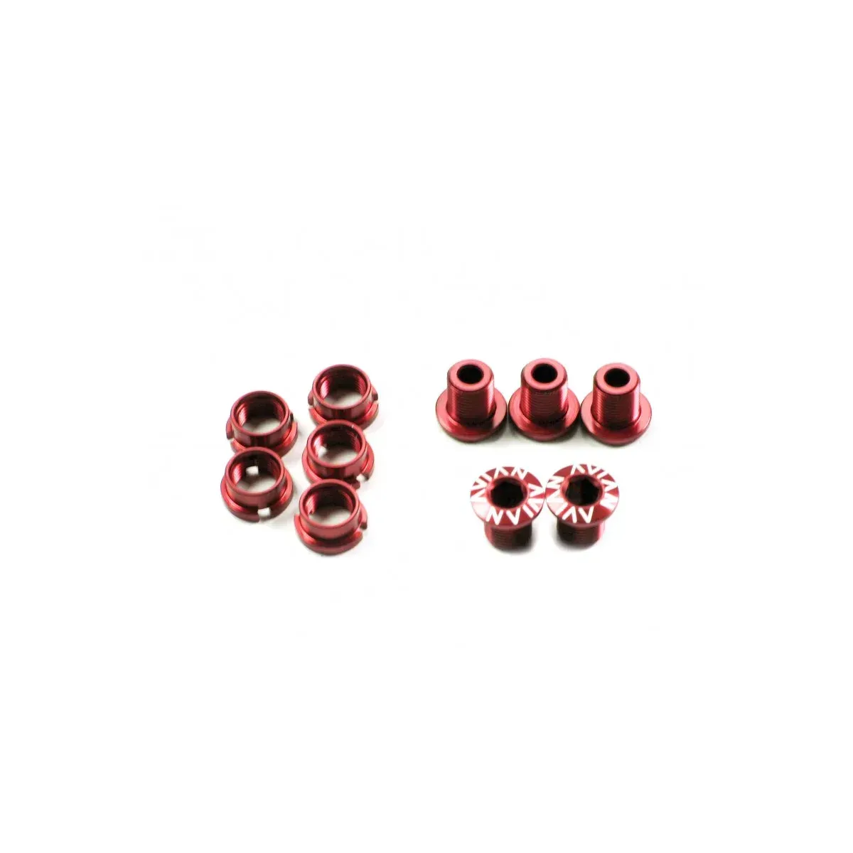 Avian Alloy Chainring Bolts Red - Long
