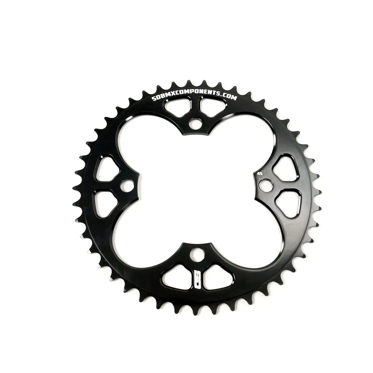 SD Chainring V2 6061 CNC 4 Hole Black - 49 T