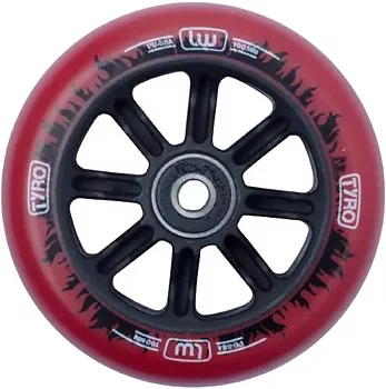 Longway Tyro Nylon Core Sparkcykel Hjul -  Färg: Red/Black Flame