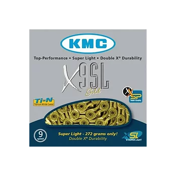 Kmc X9Sl Super Light 3/32 Chain Gold