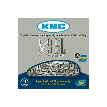 Kmc X9Sl Super Light 3/32 Chain Silver