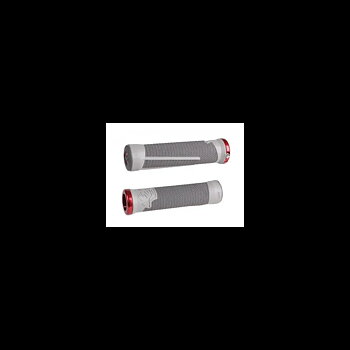 Odi Ag-2 V2.1 Lock-On Grips Graphite/Cool Gray/Red Clamps