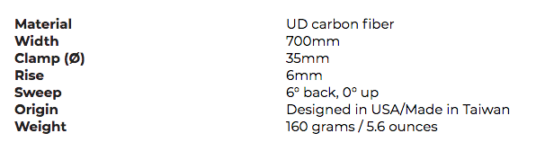 BOX ONE XC HANDLEBAR BLACK 700MM WIDTH 6MM RISE - 3