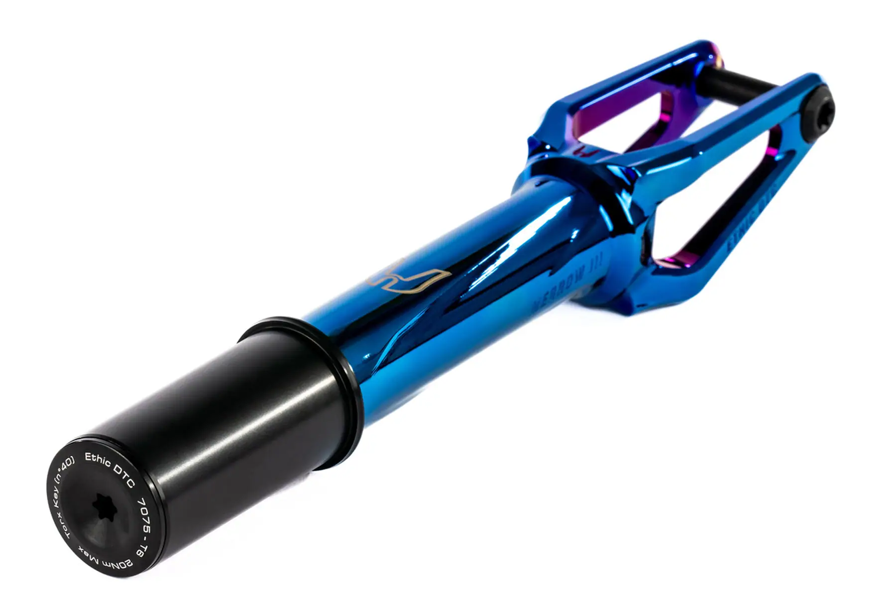 Ethic Merrow V3 HIC Framgaffel Kickbike -  Färg: Chrome Blue