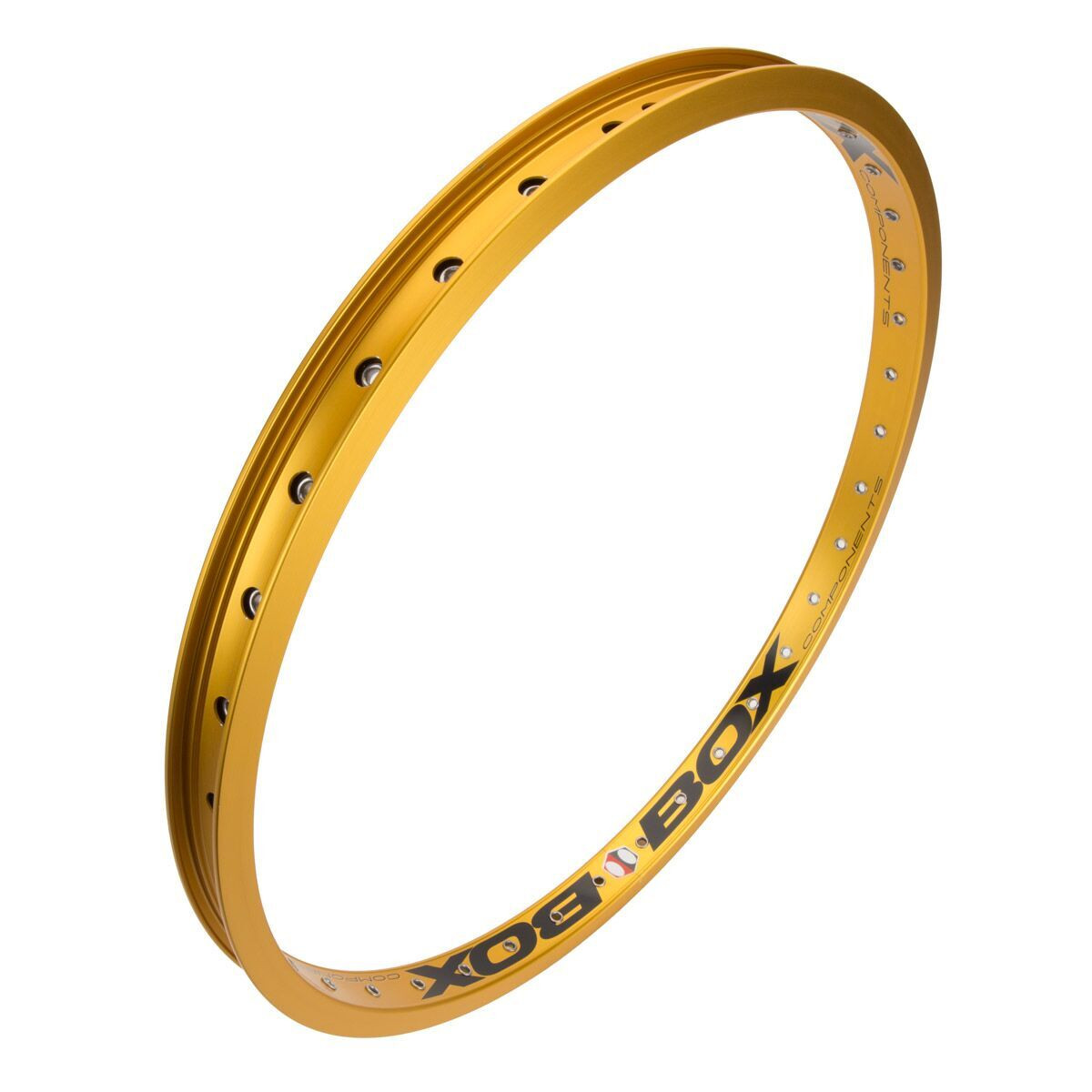 BOX ONE RIM GOLD 20 X 1 1/8 28 HOLE REAR - Blue N' Yellow Action Sports AB