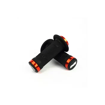 Odi Bmx Ruffian Lock-On Grips Black/Orange Clamps - 100 mm
