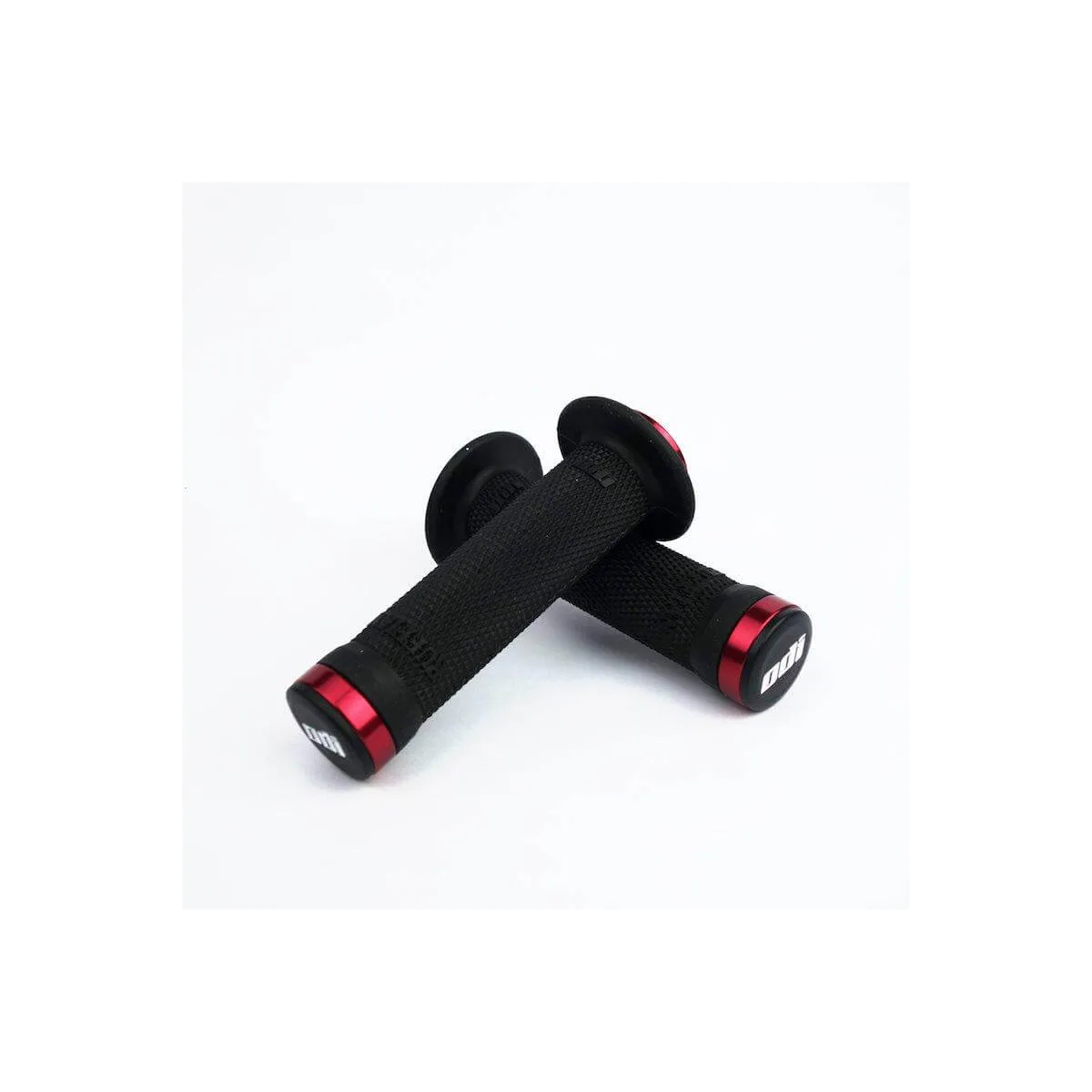 Odi Bmx Ruffian Lock-On Grips Black/Red Clamps - 130 mm