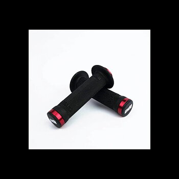 Odi Bmx Ruffian Lock-On Grips Black/Red Clamps - 130 mm