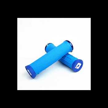 Odi Elite Flow Lock-On Grips Lt Blue/Blue Clamps