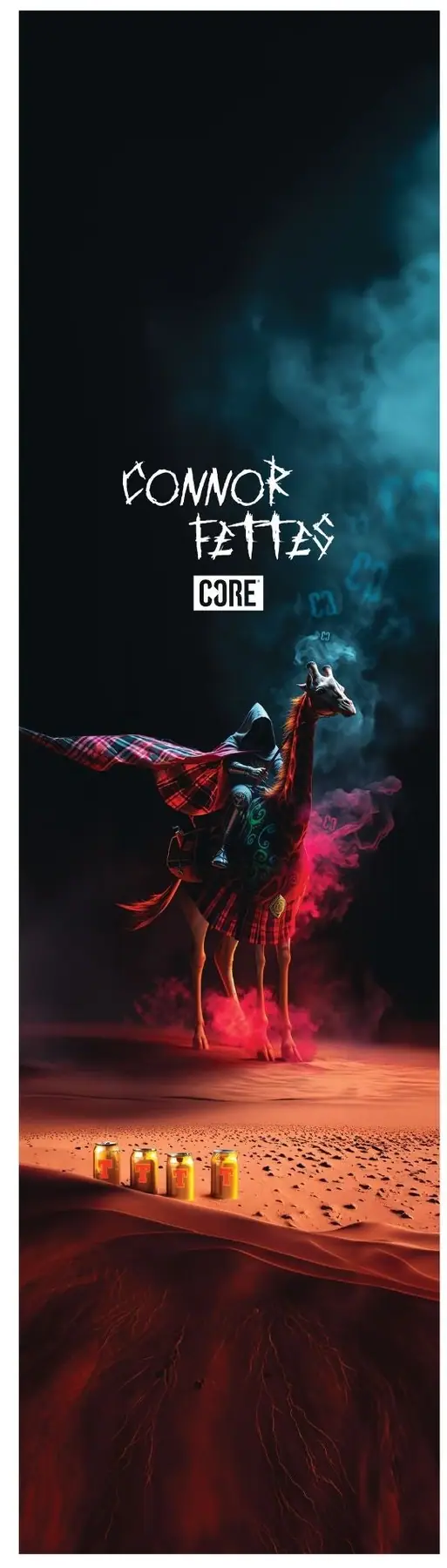 Core Connor Fettes Signature 6.5" Kickbike Griptape -  Färg: Svart