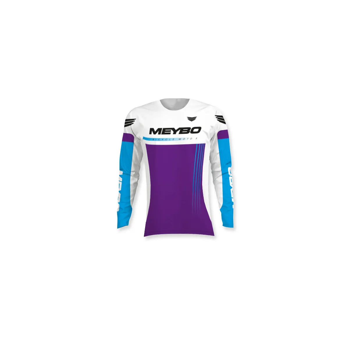 Meybo Race Jersey Prime SlimFit White/Purple - Youth Large
