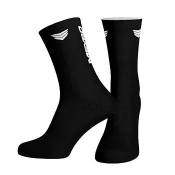Meybo Ribbed Crew Sock Factory Black - Adult XX-Small/X-Small