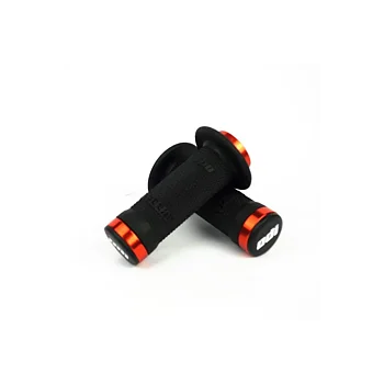 Odi Bmx Ruffian Lock-On Grips Black/Orange Clamps - 130 mm