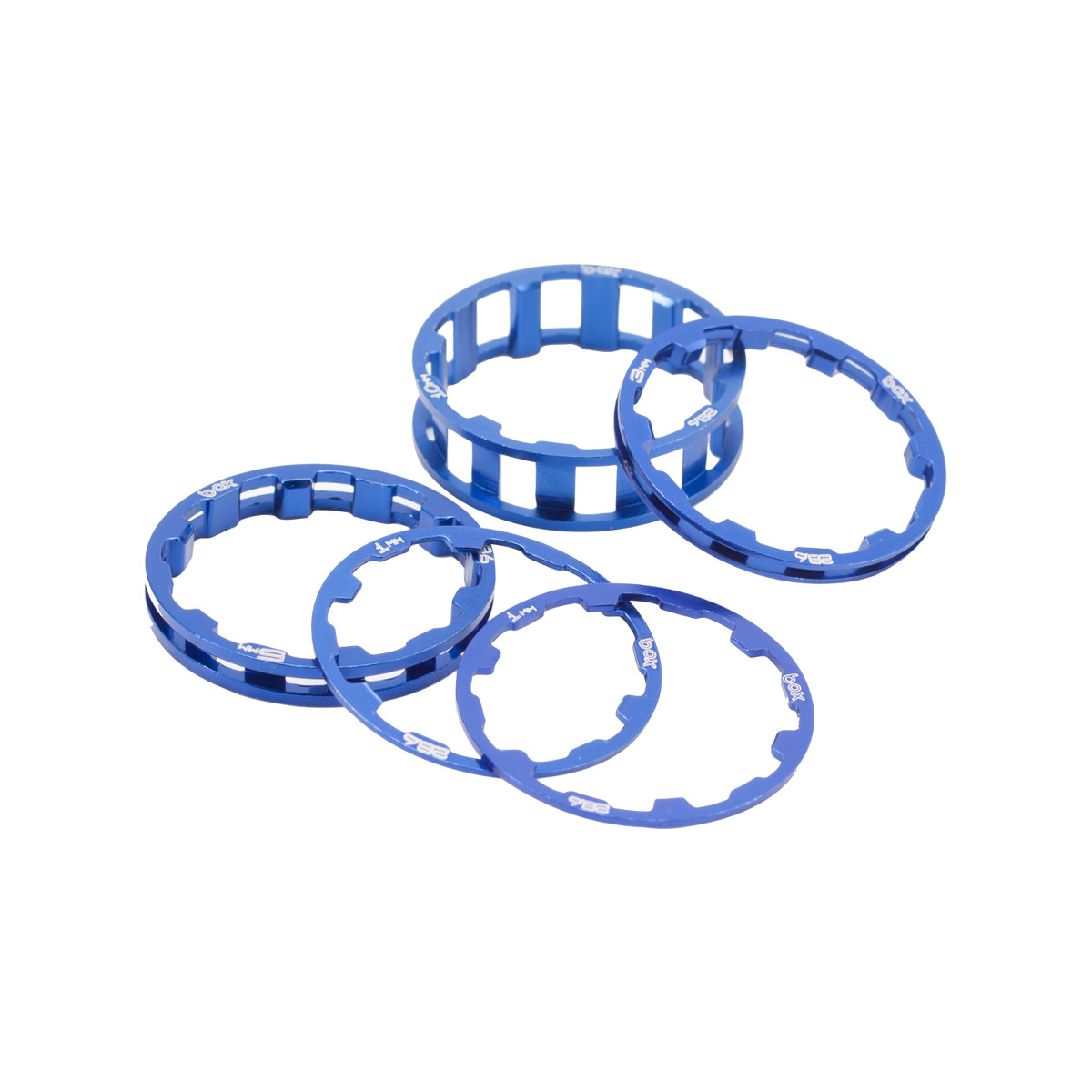 BOX ONE STEM SPACERS 1 INCH BLUE