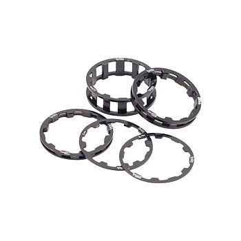 BOX ONE STEM SPACERS  1 & 1/8 INCH BLACK