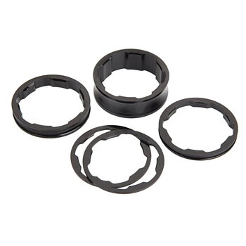 BOX TWO STEM SPACERS  1 & 1/8 INCH BLACK