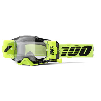 100%, ARMEGA FORECAST Glasögon Neon Yellow - Clear Lens, VUXEN