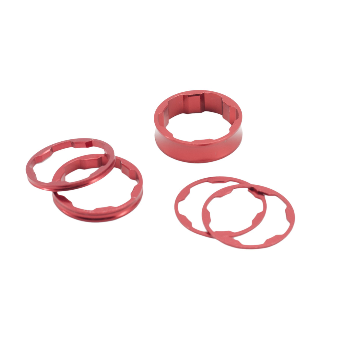 BOX TWO STEM SPACERS  1 & 1/8 INCH RED