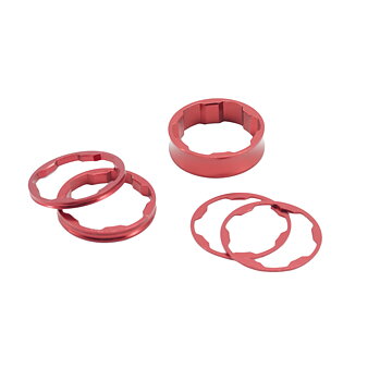 BOX TWO STEM SPACERS 1 INCH RED
