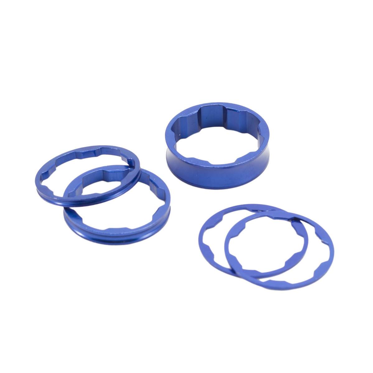 BOX TWO STEM SPACERS 1 INCH BLUE