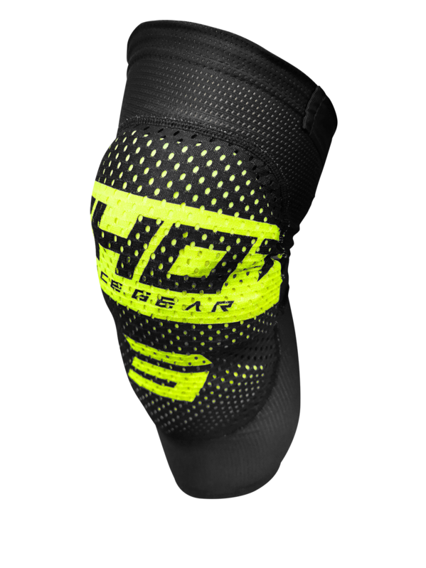 Shot, KNÄSKYDD AIRLIGHT BLACK NEON YELLOW, VUXEN, XS S