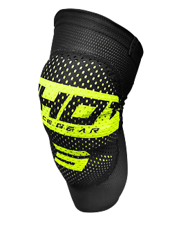 Shot, KNÄSKYDD AIRLIGHT BLACK NEON YELLOW, VUXEN, XS S