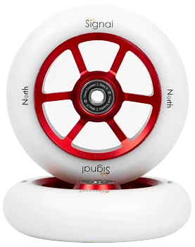 North Signal Trick Sparkcykel Hjul 2-Pack -  Färg: Red / White - Storlek: 110mm