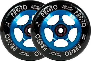 Proto Spoked Sliders Sparkcykel Hjul 2-Pack -  Färg: Black On Blue