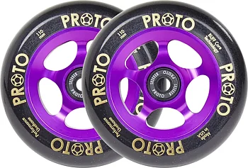 Proto Spoked Grippers Sparkcykel Hjul 2-Pack -  Färg: Black On Purple