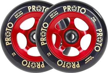 Proto Spoked Grippers Sparkcykel Hjul 2-Pack -  Färg: Black On Red