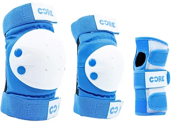 CORE Junior Skyddsset 3-pack -  Färg: Blå - Storlek: XXS