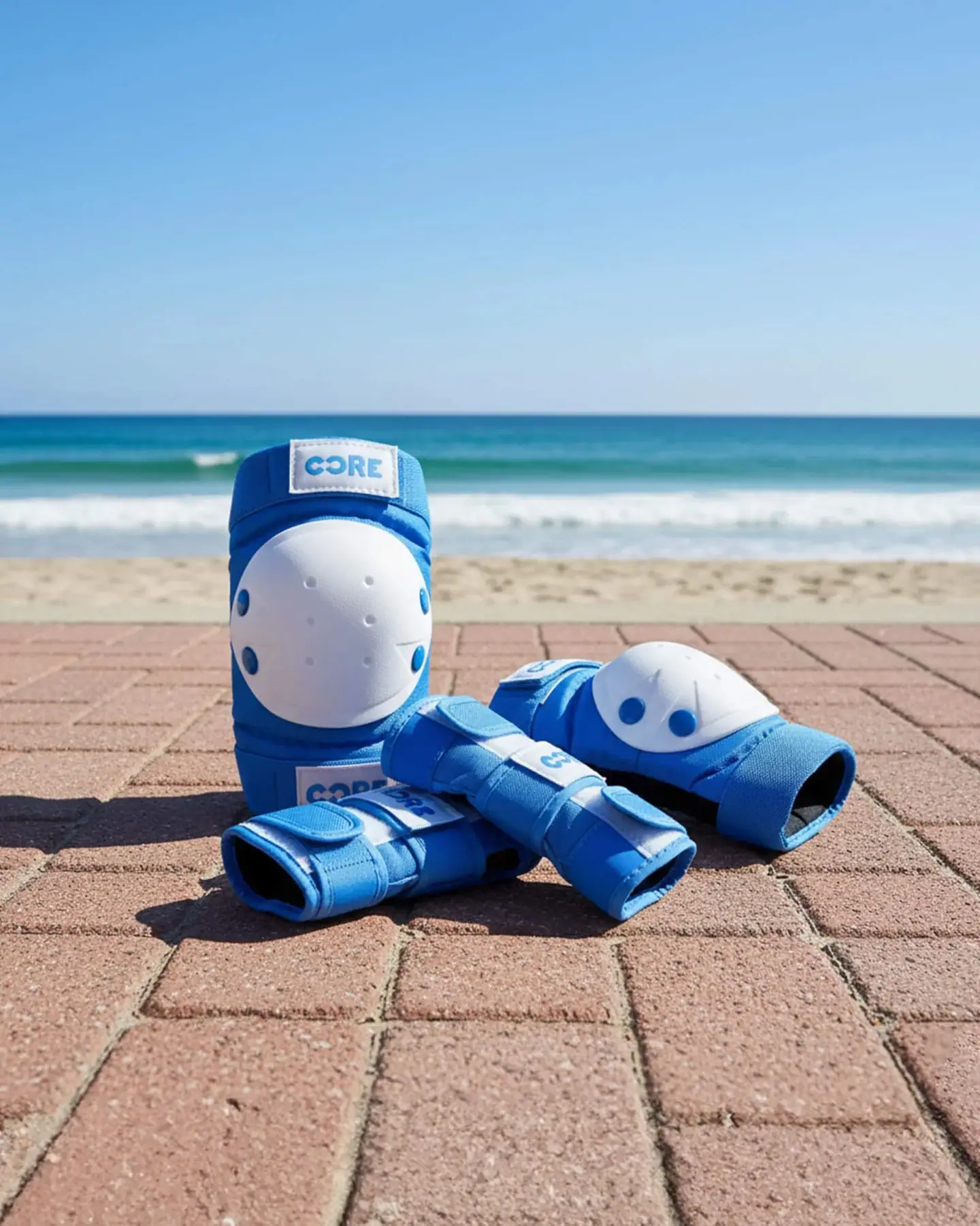 CORE Junior Skyddsset 3-pack -  Färg: Blå - Storlek: S - 5