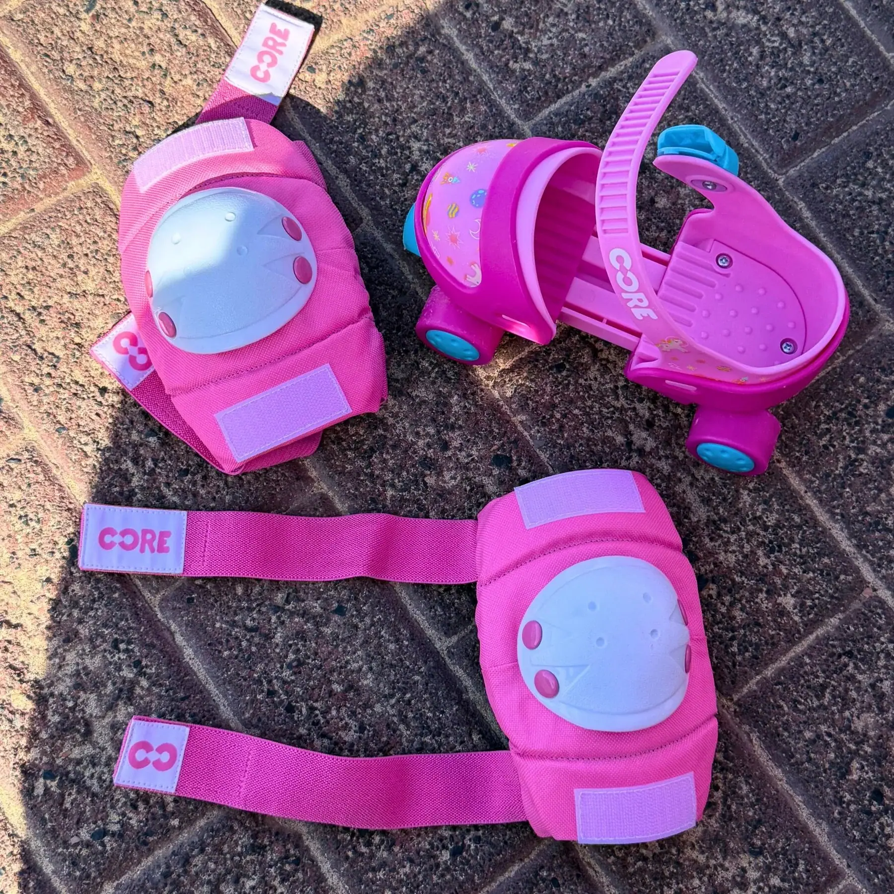 CORE Junior Skyddsset 3-pack -  Färg: Rosa - Storlek: S - 3