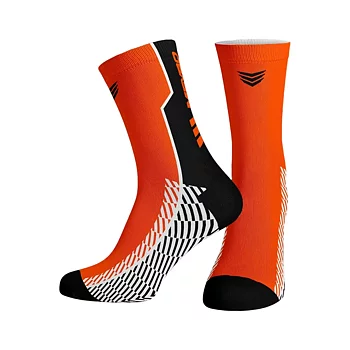 Meybo Ribbed Crew Sock Inferno Orange - Adult Large/X-Large