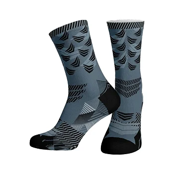 Meybo Ribbed Crew Sock Phantom Grey - Adult Large/X-Large