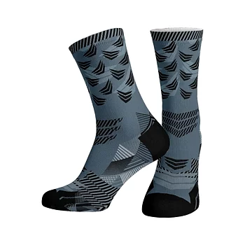 Meybo Ribbed Crew Sock Phantom Grey - Adult XX-Small/X-Small