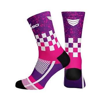 Meybo Ribbed Crew Sock Splash Pink - Adult Small/Medium