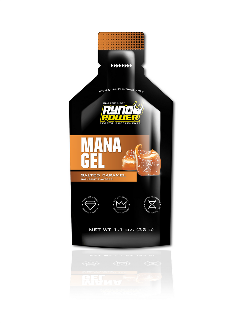 Ryno Power, Mana Performance Gel Salted Caramel, 12pack