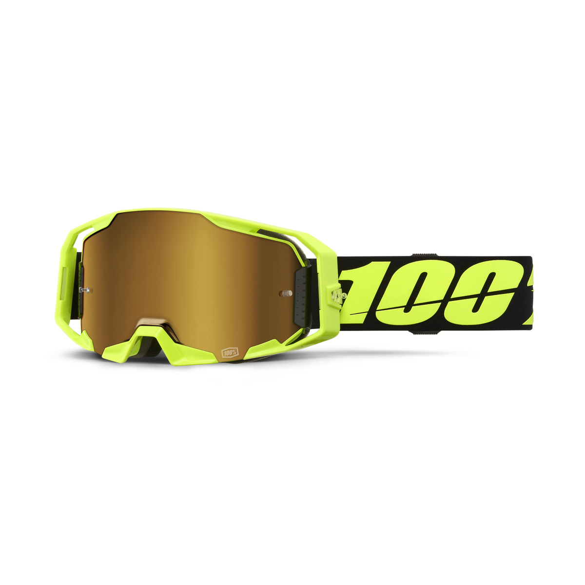 100%, ARmatic Glasögon Neon Gul - Mirror True Gold Lens, VUXEN, VUXEN