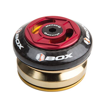 BOX ONE CARBON 45X45 1 1/8-INCH INTEGRATED HEADSET RED