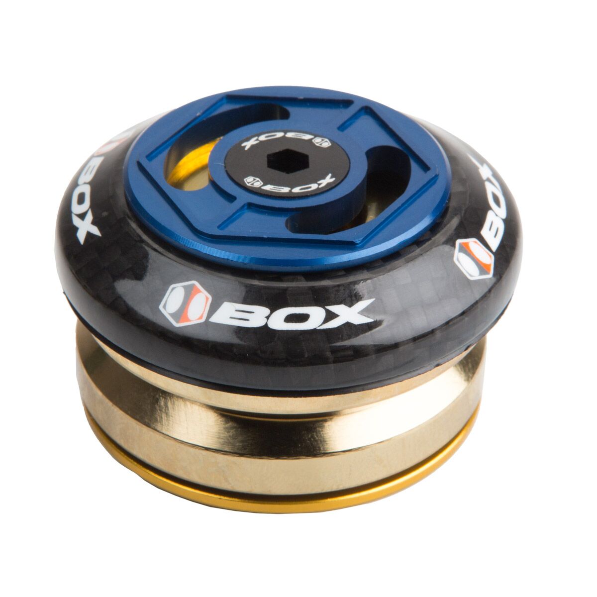 BOX ONE CARBON 45X45 1 1/8-INCH INTEGRATED HEADSET BLUE