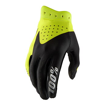 100%, ITRACK Handskar Black/Flo Yellow, VUXEN, M, NEON SVART GUL