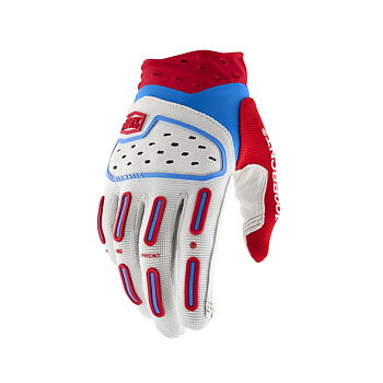 100%, AIRMATIC 2 Handskar Red/White/Blue, VUXEN, L, VIT RÖD BLÅ