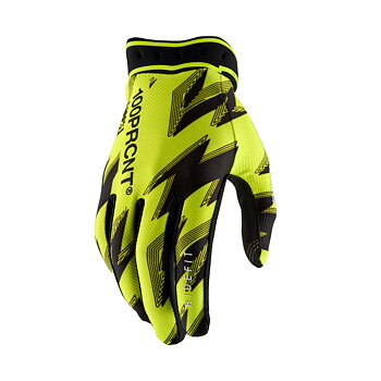 100%, RIDEFIT Handskar Flo Yellow/Black, VUXEN, S, NEON SVART GUL
