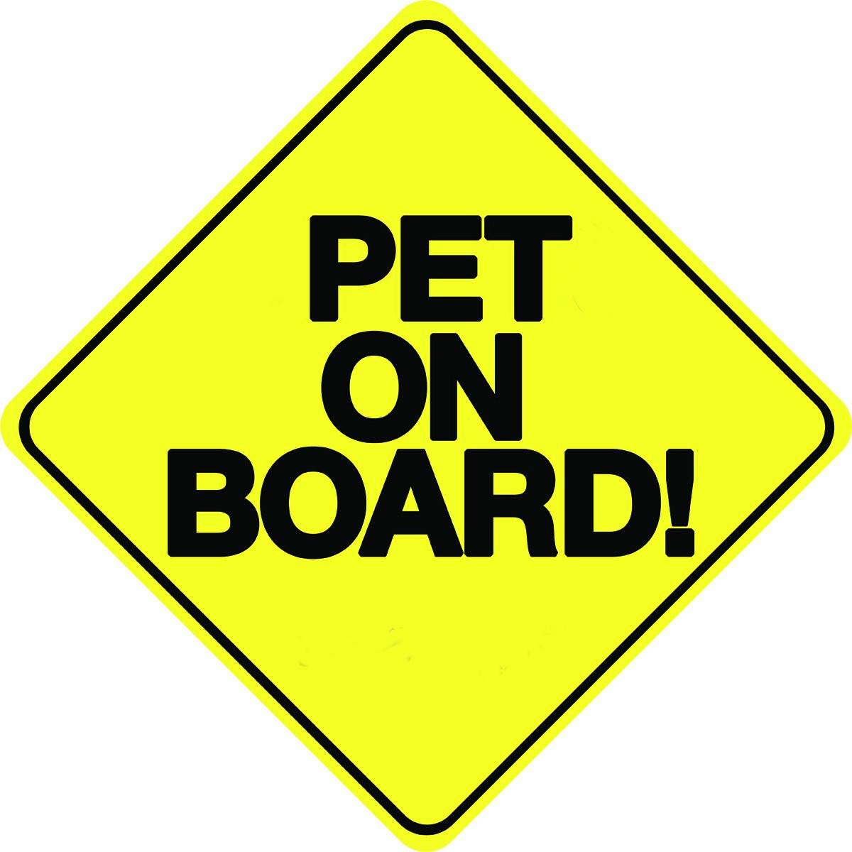 Varningsskylt: "Pet on board!"