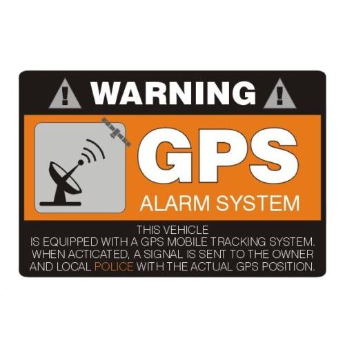Dekal: WARNING GPS Alarm system